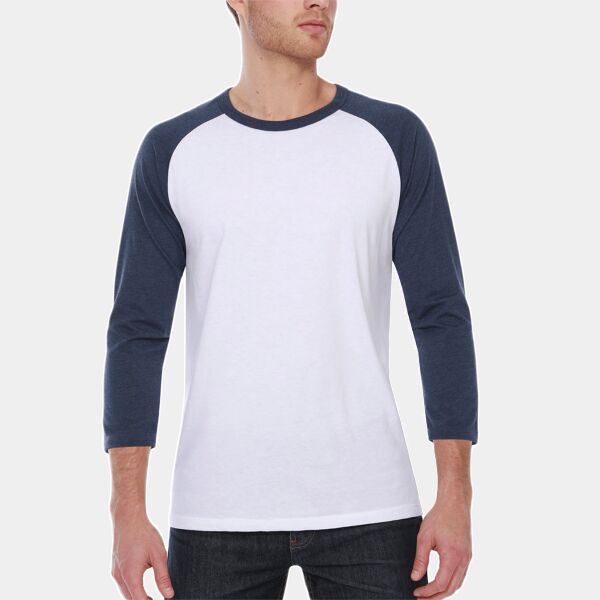 Men's CVC Three-Quarter Sleeve Raglan Thumbnail