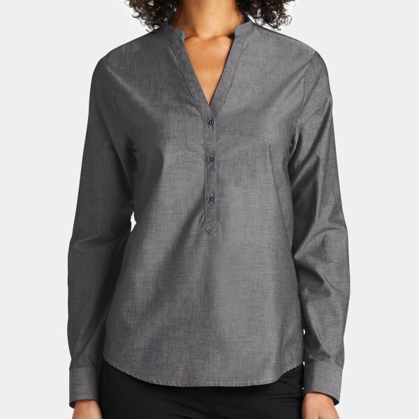 Women's Long Sleeve Chambray Easy Care Shirt Thumbnail
