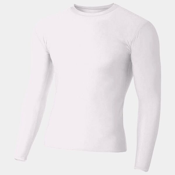 Youth Long Sleeve Compression Crewneck T-Shirt Thumbnail