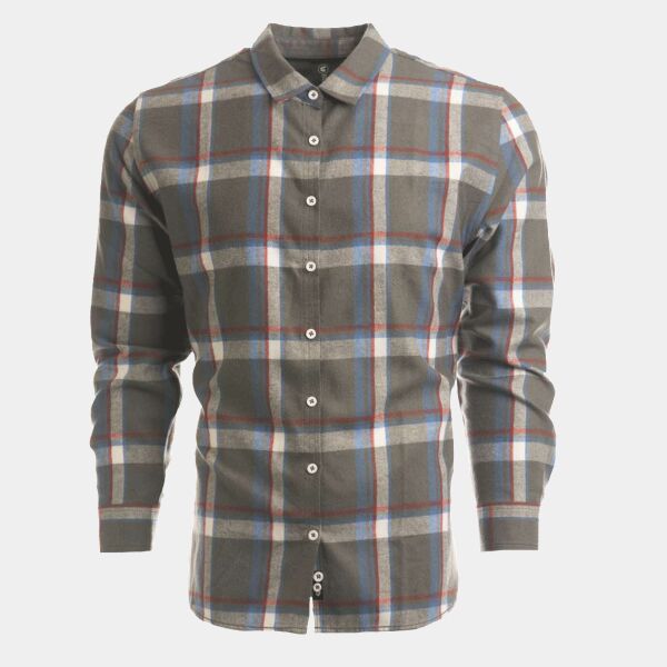 Ladies' Yarn-Dyed Long Sleeve Plaid Flannel Shirt Thumbnail