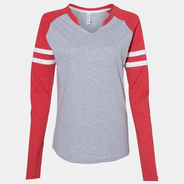 Ladies' Gameday Mash-Up Long Sleeve Fine Jersey T-Shirt Thumbnail