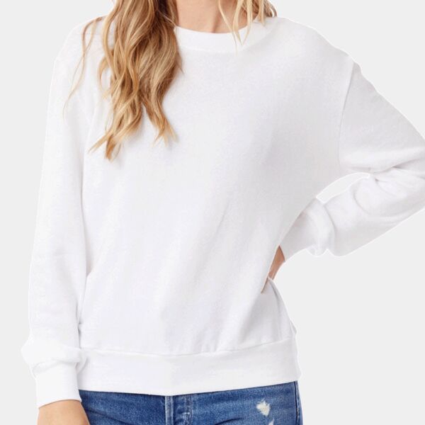 Ladies' Washed Terry Throwback Pullover Sweatshirt Thumbnail