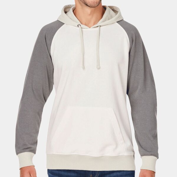 Unisex Vintage Tricolor Hooded Sweatshirt Thumbnail