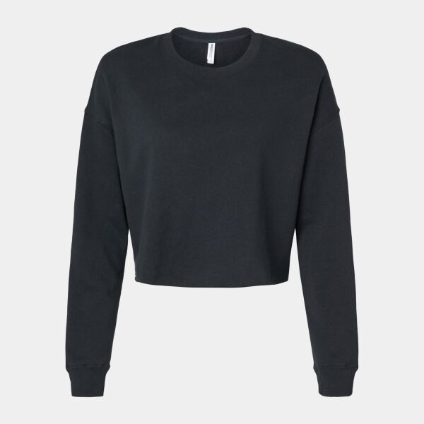Women's Lightweight Crop Crewneck Sweatshirt Thumbnail