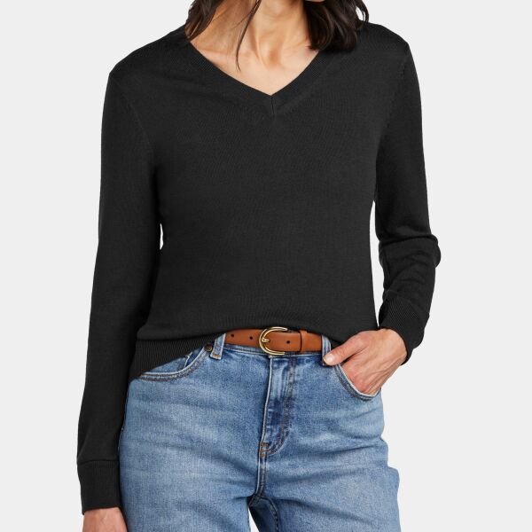 Women's Washable Merino V Neck Sweater Thumbnail