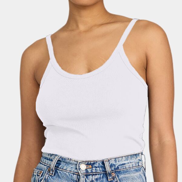 Ladies' USA Made Organic Cotton Rib Tank Top Thumbnail