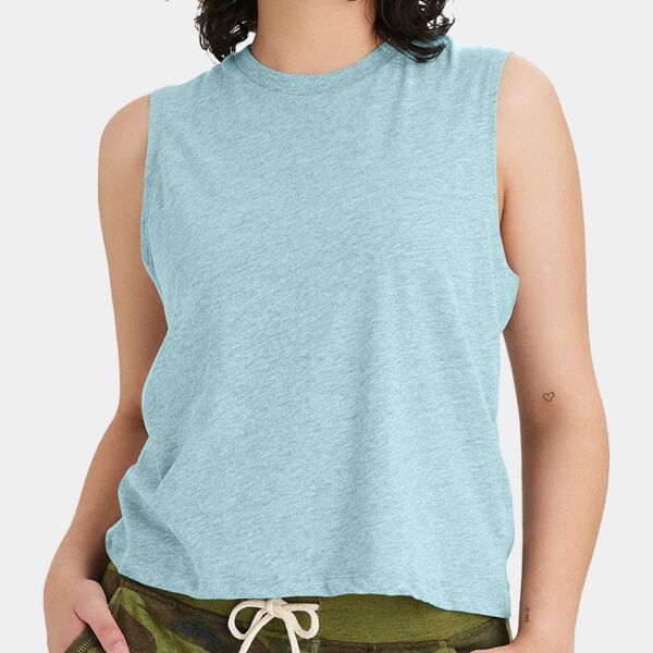 Ladies' Go-To CVC Cropped Muscle T-Shirt Thumbnail