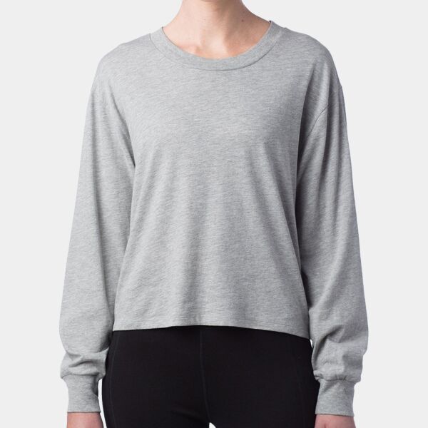 Ladies' Main Stage Long-Sleeve CVC Cropped T-Shirt Thumbnail
