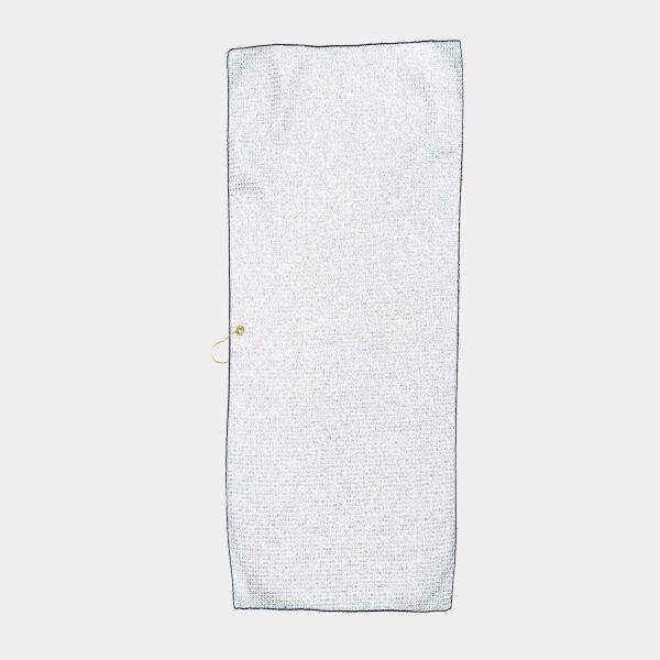 Large Microfiber Waffle Golf Towel Brass Grommet & Hook Thumbnail