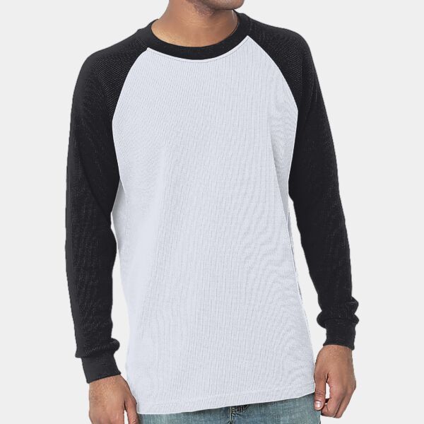 Bayside Men's USA-Made Heavyweight Waffle Knit Thermal Raglan T-Shirt 8211 Men's USA-Made Heavyweight Waffle Knit Thermal Raglan T-Shirt Thumbnail