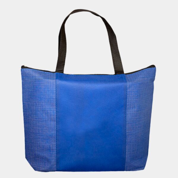 Tonal Non-Woven Zipper Trade Show Tote Bag Thumbnail