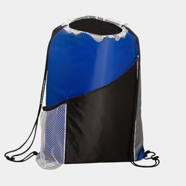 Sprint Angled Drawstring Sports Bag With Pockets Thumbnail