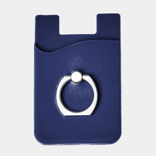 Silicone Card Holder with Metal Ring Phone Stand Thumbnail