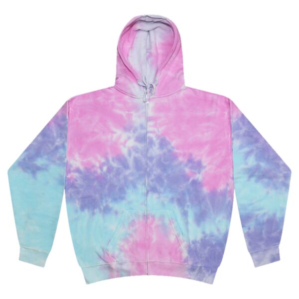 Colortone Unisex Tie-Dyed Full-Zip Hooded Sweatshirt 8888 Unisex Tie-Dyed Full-Zip Hooded Sweatshirt Thumbnail