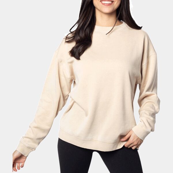 Ladies' Burnout Campus Crew Sweatshirt Thumbnail