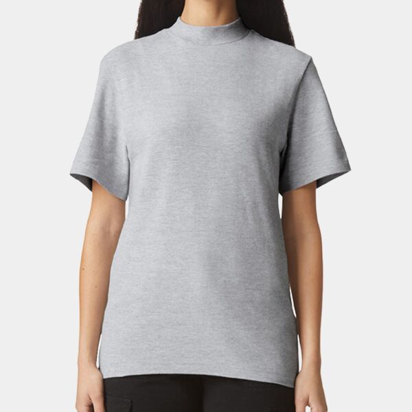 Unisex Mockneck Pique T-Shirt Thumbnail
