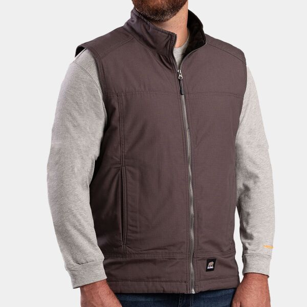 Berne Apparel Men's Heartland Fleece-Lined Ripstop Vest V817 Men's Heartland Fleece-Lined Ripstop Vest Thumbnail