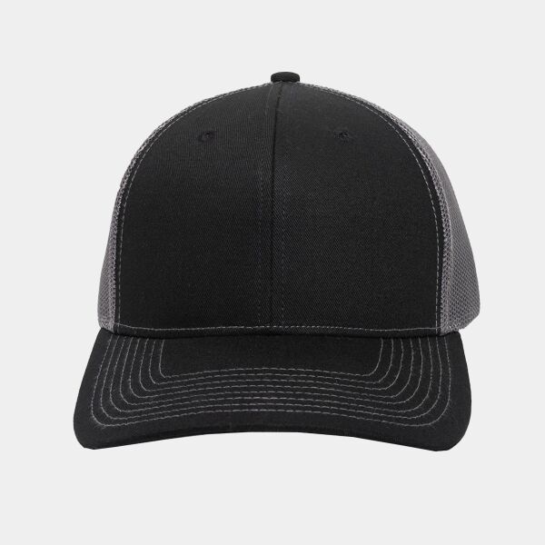 Structured Trucker With Solid Mesh Back Hat Thumbnail