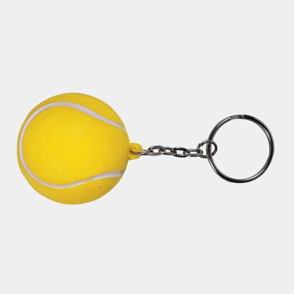 Tennis Ball Shape Stress Ball Keychain Thumbnail