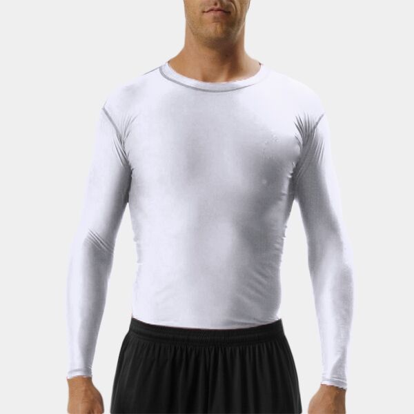 Adult Polyester Spandex Long Sleeve Compression T-Shirt Thumbnail