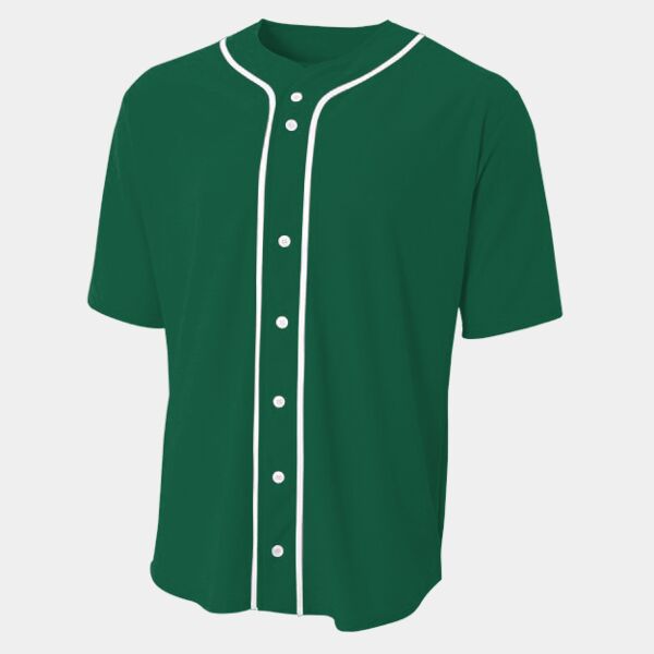 Short Sleeve Full Button Baseball Top Thumbnail