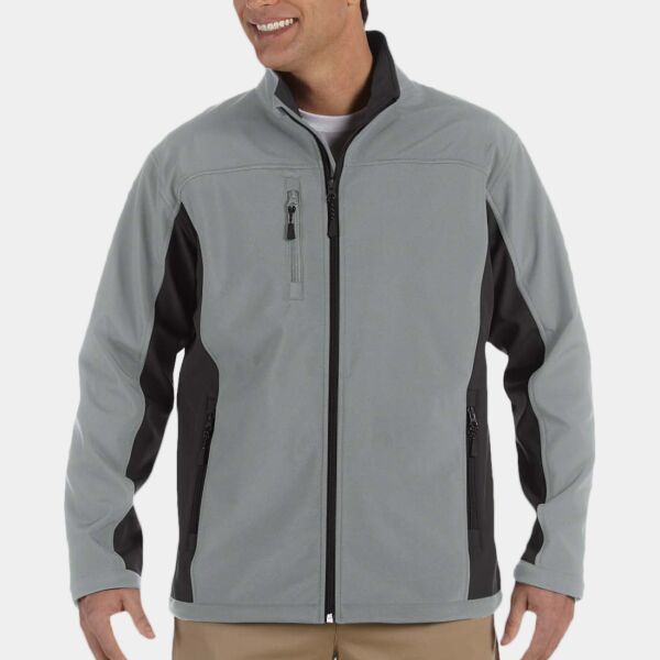 Devon & Jones Men's Soft Shell Colorblock Jacket D997 Men's Soft Shell Colorblock Jacket Thumbnail