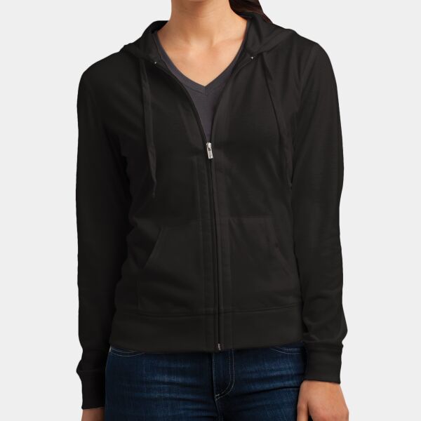 District Women's Fitted Jersey Full Zip Hoodie DT2100 Women's Fitted Jersey Full Zip Hoodie Thumbnail
