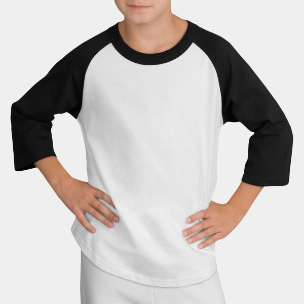 Sport Tek Youth Colorblock Raglan Jersey YT200 Youth Colorblock Raglan Jersey Thumbnail