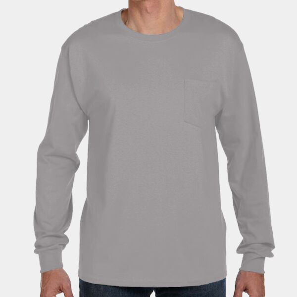 Hanes Men's Authentic-T Long-Sleeve Pocket T-Shirt 5596 Men's Authentic-T Long-Sleeve Pocket T-Shirt Thumbnail