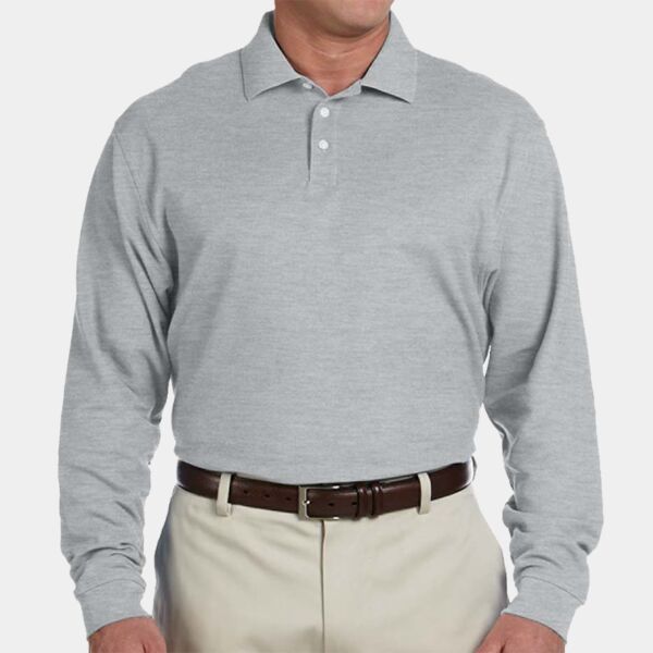 Men's Pima Piqué Long-Sleeve Polo Thumbnail