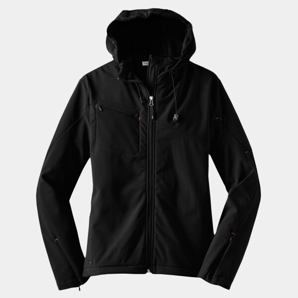 Women's Textured Hooded Soft Shell Jacket Thumbnail