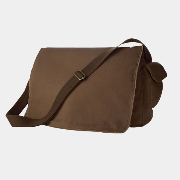 Authentic Pigment Pigment-Dyed Raw-Edge Messenger Bag 1908 Pigment-Dyed Raw-Edge Messenger Bag Thumbnail