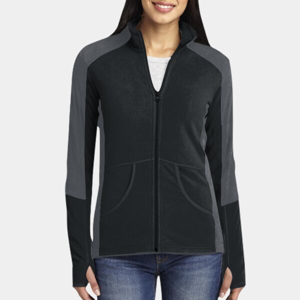 Women's Colorblock Microfleece Jacket Thumbnail