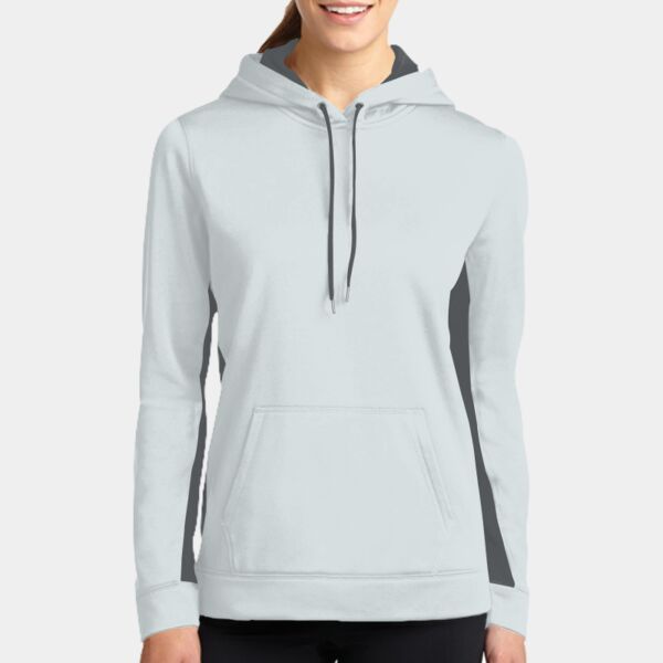 Women's Sport Wick ® Fleece Colorblock Hooded Pullover Thumbnail