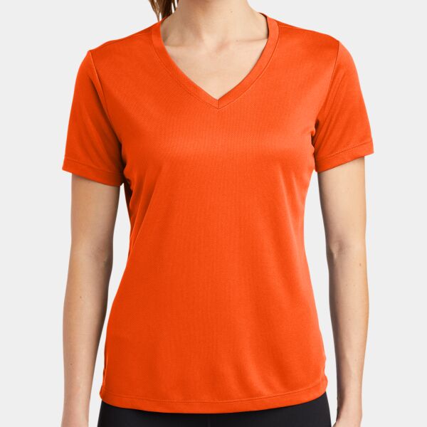 Sport Tek Women's PosiCharge ® RacerMesh ® V Neck Tee LST340 Women's PosiCharge ® RacerMesh ® V Neck Tee Thumbnail