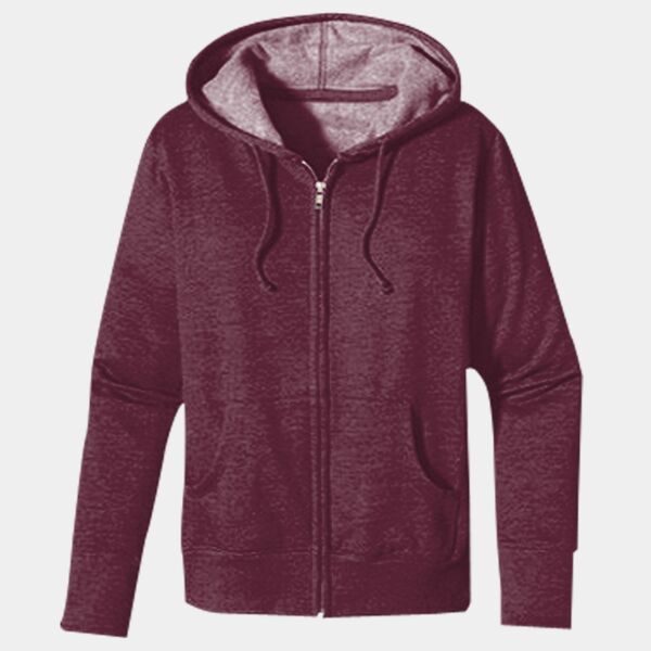 econscious Ladies' Heathered Full-Zip Hooded Sweatshirt EC4580 Ladies' Heathered Full-Zip Hooded Sweatshirt Thumbnail