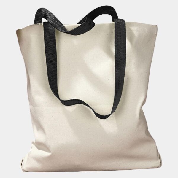 Canvas Tote with Contrasting Handles Thumbnail