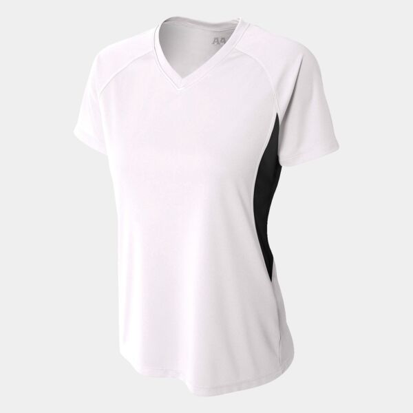 A4 Ladies' Color Block Performance V-Neck T-Shirt NW3223 Ladies' Color Block Performance V-Neck T-Shirt Thumbnail
