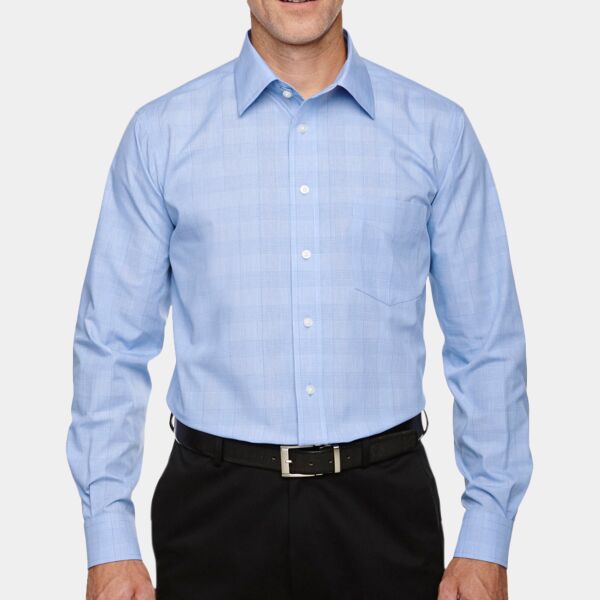 Men's Crown Collection® Glen Plaid Woven Shirt Thumbnail