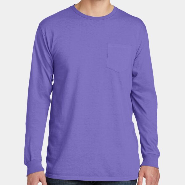 Port & Company Beach Wash ® Garment Dyed Long Sleeve Pocket Tee PC099LSP Beach Wash ® Garment Dyed Long Sleeve Pocket Tee Thumbnail