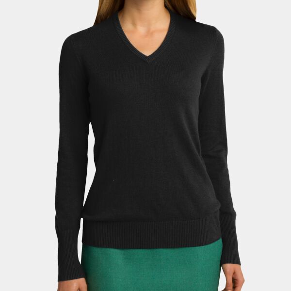 Women's V Neck Sweater Thumbnail