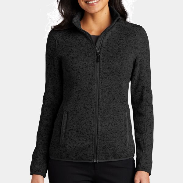 Port Authority Women's Sweater Fleece Jacket L232 Women's Sweater Fleece Jacket Thumbnail