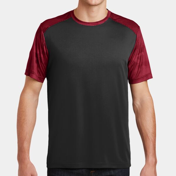 Sport Tek CamoHex Colorblock Tee ST371 CamoHex Colorblock Tee Thumbnail