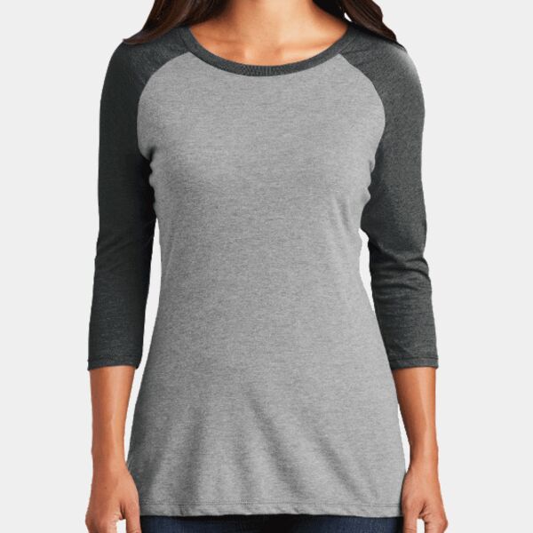 District Women's Perfect Tri ® 3/4 Sleeve Raglan DM136L Women's Perfect Tri ® 3/4 Sleeve Raglan Thumbnail