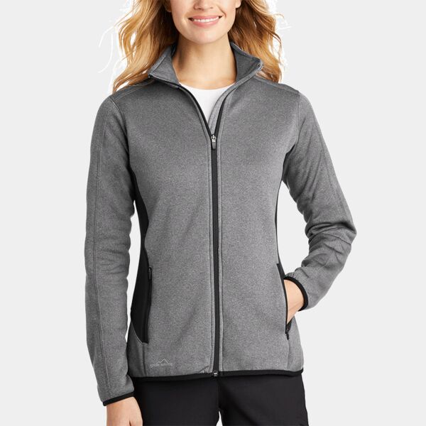 Eddie Bauer Women's Full Zip Heather Stretch Fleece Jacket EB239 Women's Full Zip Heather Stretch Fleece Jacket Thumbnail