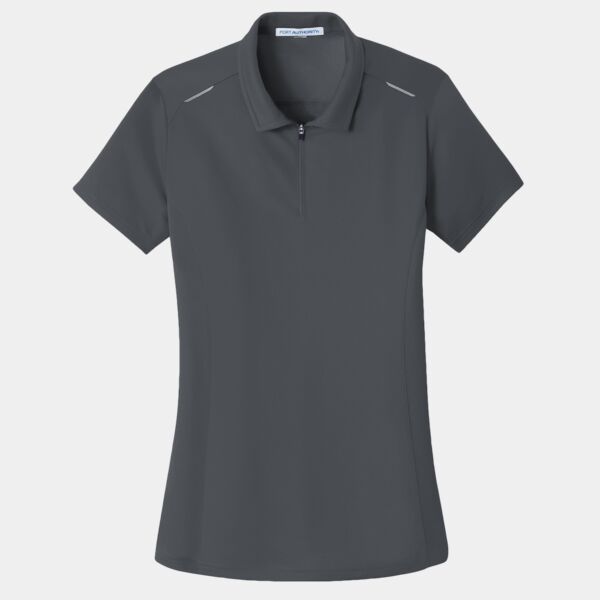 Port Authority Women's Pinpoint Mesh Zip Polo L580 Women's Pinpoint Mesh Zip Polo Thumbnail