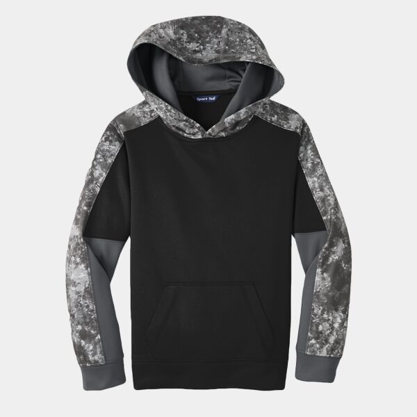 Sport Tek Youth Sport Wick ® Mineral Freeze Fleece Colorblock Hooded Pullover YST231 Youth Sport Wick ® Mineral Freeze Fleece Colorblock Hooded Pullover Thumbnail