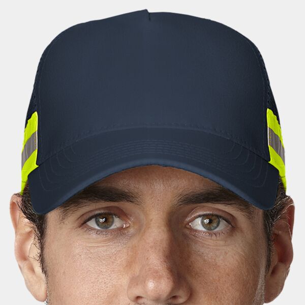 Trucker Reflector High-Visibility Constructed Cap Thumbnail