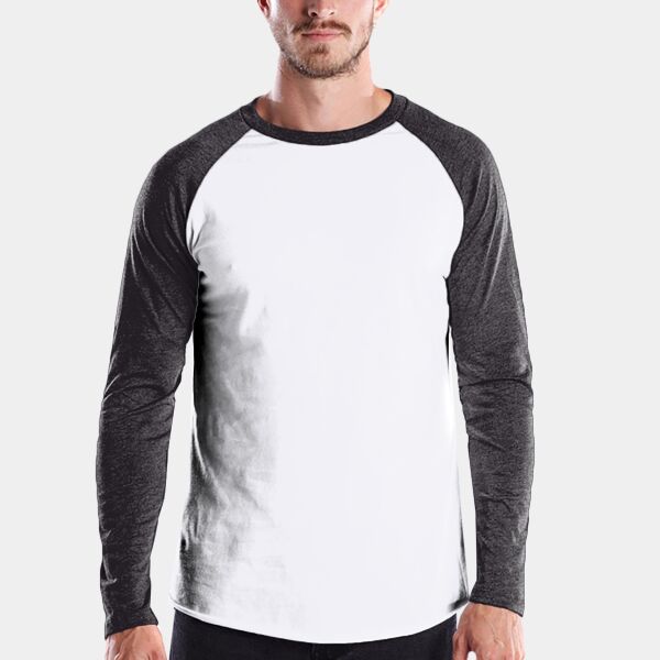 US Blanks Men's USA Made Long-Sleeve Baseball Raglan T-Shirt US6600 Men's USA Made Long-Sleeve Baseball Raglan T-Shirt Thumbnail