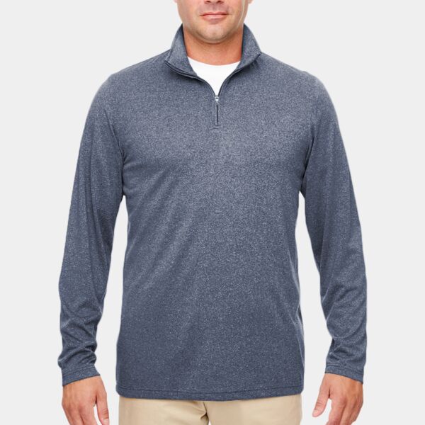 UltraClub Men's Cool & Dry Heathered Performance Quarter-Zip 8618 Men's Cool & Dry Heathered Performance Quarter-Zip Thumbnail